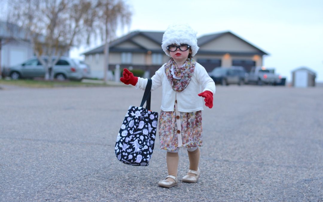 Handmade Old Lady & Cupcake Halloween Costumes