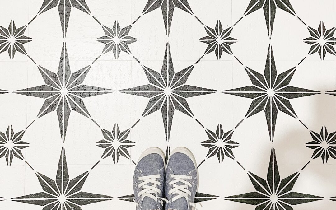 How to stencil a floor - Sew Bright Creations