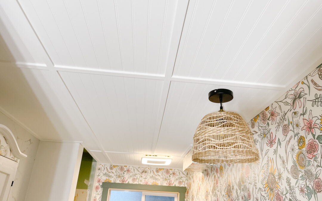 Sew Bright Creations - Beadbord ceiling feature DIY