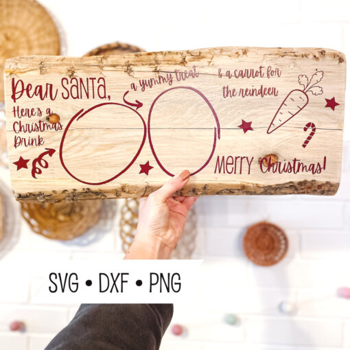 dear santa, santa plate cricut design, santa plate sew bright creations