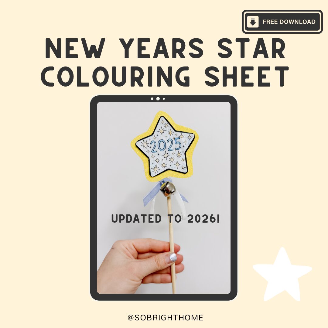 So Bright Home New Years Eve Colouring Sheet