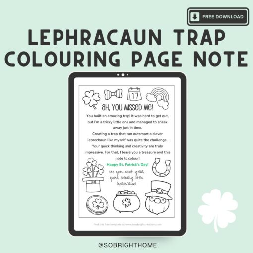 Leprechaun Trap | St. Patricks Day Craft | Preschool Craft St Patricks Day | Leprechaun Craft | How to Catch a Leprechaun | Sew Bright Creations | Kindergarten St Patricks Day Ideas