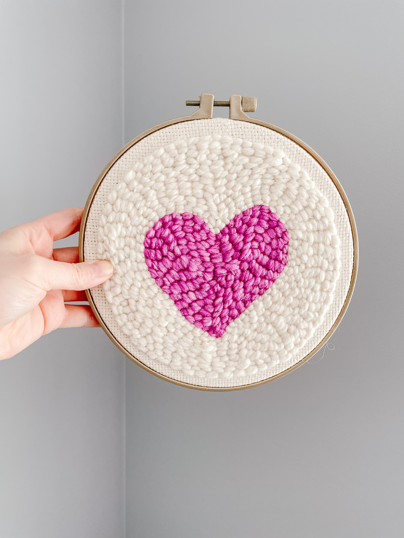 Heart Punch Needle | Sew Bright Creations | Heart Crafts for Adults