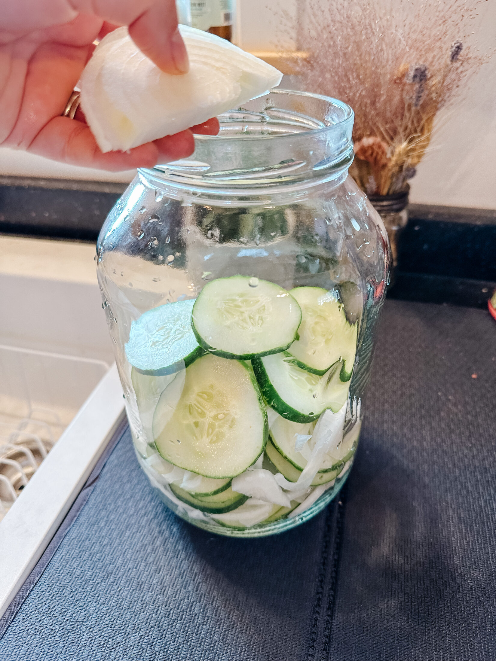 Refrigerator Pickles, The Easiest Fridge Pickle Recipe, So Bright Home, Garden Cucumbers