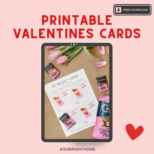 Free Printable Valentines Cards for Chocolates, So Bright Home, Chocxo Valentines Ideas